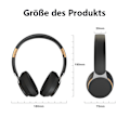 Miniatyrbilde 5 av 5: Bluetooth Hodetelefoner Over-Ear, 65 Timers Spilletid og 3 EQ-Moduser Trådløse Hodetelefoner, Mikrofon for Telefonsamtaler, HiFi Stereo og Memory Foam,