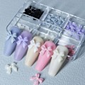 Miniatyrbild 3 av 5: 30 st Hartsrosetter Nagel Smycken 3D Rosett Dekorationer Berlocker Smycken DIY UV Gel Design Söta Manikyr Tillbehör