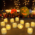 Miniatyrbilde 4 av 8: 12 stk LED-votivlys med fjernkontroll og timer for festdekorasjon te lys med timer Parent värmeljus med timer