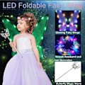 Miniatyrbilde 4 av 7: Glimrende Fe-vinger for Voksne, LED-Hodebånd og Tryllestaver for Barnefest Dragonfly green Dragonfly green