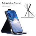 Miniatyrbild 2 av 5: Vertikalt Vändbart Stötsäkert Skal för Iphone 15 PU Läder Präglat Telefonfodral Blue