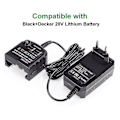 Miniatyrbilde 2 av 4: 10,8V 14,4V 20V Batterilader for Black&Decker Li-ion Batteriutskiftning Elektrisk Drill Skrutrekker Strømforsyning Batteri EU-kontakt Lbx20