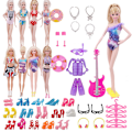 Miniatyrbild 1 av 4: 40 delar 27-29cm flickdockleksaker Barbie dockkläder leksaker tillbehör