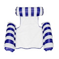 Miniatyrbilde 1 av 5: Sammenleggbar bassengvannstol oppblåsbar hengekøye strand loungestoler innsjø utendørs PVC myk nylon mesh flytende seng marineblå navy blue A3