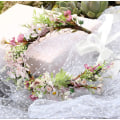 Miniatyrbilde 4 av 5: Blomsterkrone Blomsterkrans Hodebånd Hårkrans Blomsterkrans Blomsterkrans Hodeplagg Boho med Bånd Bryllupsfest