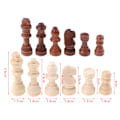 Miniatyrbild 7 av 7: 32 st/set 5,6 cm schackpjäser i trä Spelschackunderhållning