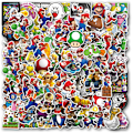 Pikkukuva 1 / 7: 100 kpl Super Mario -tarroja vesipulloille