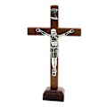 Miniatyrbilde 1 av 5: Kryss Borddekor Krusifiks Jesus Statue BRUN Brown