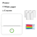 Miniatyrbillede 1 af 5: Bærbar Mini Studenter Fejl Lomme Printer Foto Bluetooth Termisk Lille Printer