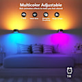 Miniatyrbillede 4 af 5: Batteridrevne Væglamper, LED Op Ned Væglampe med Touch & Fjernbetjening, 15 Rgb Atmosfære Varme Hvide Pærer, 4 Dæmpningsniveauer, 360 Graders Rotation, Opladning
