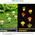 Miniatyrbillede 3 af 5: Solar Havedekoration 6 LED Svampe Solcellelamper, Udendørs Vandtætte Svampe Ornamenter