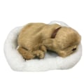 Miniatyrbild 1 av 5: Söt Simulerad Sovande Katt/Hund Plyschdocka Med Rede Andningsbar Fluffig Katt/Hund -t B