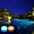 Miniatyrbillede 5 af 5: 10 stk. Mini Vandtætte LED-Lys, Aled Lys Under Vand RGB Multifarvet LED-Lys med 2 Fjernbetjeninger til Pool