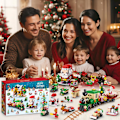 Miniatyrbilde 5 av 5: Adventskalender 2024 - Jul Byggeklosser Semestergaver for barn Tenåring 24 Dager Overraskelsesgaveboks Jul Nedtellingskalender