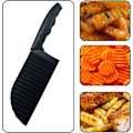 Miniatyrbild 4 av 5: Vågig Skärare, Potatisskärare, Vågig Blad Grönsaksskärare i Rostfritt Stål, Handhållen Hackare för Pommes Frites, Grönsaker, Sallad, Morot
