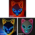 Miniatyrbild 2 av 7: Halloween Glödande Katt Mask LED Lady Demon Slayer