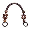 Pikkukuva 3 / 5: 1/2/3 Puuhelmillä koristeltu laukun kahva laukun hihna käsilaukun kahva punaruskea 48cm[GKS] Red Brown 48cm 3Set