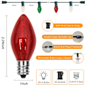Miniatyrbild 2 av 5: Pallerina C7 LED Julbelysning 7,6 m Flerfärgad Julbelysning Clear Red,White,Green