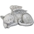 Miniatyrbillede 2 af 3: Kat Engel Statue Ære Gravsten 15*5*6cm Polyresin Antik sten Dekorer din have og soveværelse