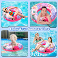 Miniatyrbillede 7 af 7: Svømmering til børn, gummiringe pool floats, oppustelig ring til børn sommer pool strandfest til 2-5 årige børn sommer strand vandlegetøj C