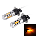 Miniatyrbillede 1 af 5: 2 stk. H3 10W 30 SMD-4014 LED tågelygter til bil, DC 12V Orange Light