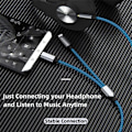 Miniatyrbillede 6 af 8: Flettet nylon USB C & Lightning til 3,5 mm jackstik lydadapter Aux-kabel