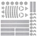 Pikkukuva 1 / 7: Heijastavat turvatarrat - Heijastava teippi liikenteeseen - Auton heijastava tarra - Varoitusteippi - Heijastavat nauhat - Lastenrattaille