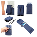 Miniatyrbilde 1 av 4: Universal multifunksjonelt etui Flere glidelåser med rom og en karabinkrok for > PELEPHONE GINI W5 > Blå XXM