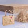 Miniatyrbillede 2 af 7: Jutetaske, shopper, kvinder, stor jutepose, strandtaske, foldbar, vandtæt, indkøbstasker, håndtaske til picnic, rejser, shopping, strand og hverdag