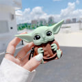 Miniatyrbild 1 av 3: 3D Tecknad Baby Yoda Silikonfodral Sött Skyddsfodral för Airpods 1/2/P 1/2 generation