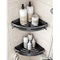 Miniatyrbillede 2 af 5: 2 stk Opbevaringshylder til toilet/bruser sort black