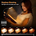 Miniatyrbilde 2 av 7: Gritin 19 LED Boklampe, Oppladbar Clip-on Leselampe, Øyebeskyttelse, Trinnløs Dimming, 360° Fleksibel Hals