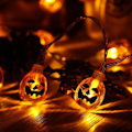 Pikkukuva 4 / 5: Halloween-koriste, 20 ledillä toimiva oranssi kurpitsaköynnös ulkokäyttöön Halloween-koristeluun