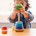 Miniatyrbilde 6 av 10: Regnbue-stabler | Treleksak | Leksaker for barn 3 år | Stablingsleksak for barn | Utviklingsspill | Motoriske ferdigheter | Problemløsning | 1+ år