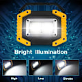 Miniatyrbilde 3 av 5: 30w LED Arbeidslys 2 COB Oppladbare Spotlights 1500lm Bærbare Byggearbeidslys Vanntett 3 Lysmoduser for Utendørs Camping Fotturer Eme