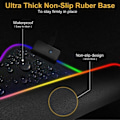 Miniatyrbilde 7 av 11: Gaming musematte med LED-lys - RGB - Velg størrelse 80x30 cm