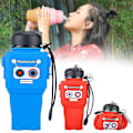 Pikkukuva 1 / 4: Robotin muotoinen silikoninen vesikuppi, kannettava, helppo puhdistaa, myrkytön silikonipullo Red