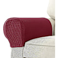 Miniatyrbild 1 av 5: Armstödsöverdrag Fåtölj Stretch Soffa Armstödsöverdrag Armstödsöverdrag för Stolar Burgundy