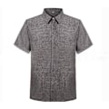 Miniatyrbilde 3 av 5: Løs ensfarget kort ermet skjorte for menn Grå Grey 3xl