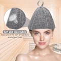 Miniatyrbilde 4 av 5: stk Filt Saunahatter, Badehette, Hodebeskyttelse, Absorberende Saunalue for Sauna, Dusj, Baderom, Dampbadstue A 3pcs