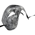Miniatyrbilde 4 av 4: Maske for menn, Operaens Fantom Maskerade Maske Halvmaske (Svart)