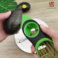 Miniatyrbillede 2 af 5: Avocado-skærer, 3-i-1 avocado-skærer, skærer, skræller, skovl køkkenredskaber