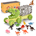 Pikkukuva 1 / 5: Dinosaurusauto lelu lapsille 2-5 vuotta, Jurassic dinosaurusleikkisetti 3 4 5 -vuotiaille pojille ja tytöille
