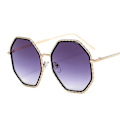 Miniatyrbilde 2 av 4: Bohemske store oversized solbriller boho soho luksus ibiza svart[GKS] purple Purple
