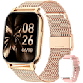 Miniatyrbillede 1 af 5: Smartwatch til kvinder, julegave, opkald/blodtryk/100+ sportsgrene, dameur, kompatibelt med Android iOS, pink
