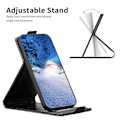 Miniatyrbild 2 av 5: Vertikalt Vändbart Stötsäkert Skal för Iphone 15 PU Läder Präglat Telefonfodral Black