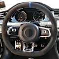 Miniatyrbillede 2 af 5: (Style 4) Betræk Sort Ægte Læder Ruskind Til Volkswagen VW Golf 7 GTI Golf R MK7 VW Polo GTI Scirocco 2015 2016 Style 12