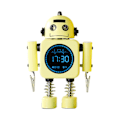 Miniatyrbild 1 av 5: Robot Smart Digital Väckarklocka med Snooze-funktion, Temperaturvisning för Flickor och Pojkar, Sovrum, Tidsklocka db Light yellow