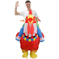 Miniatyrbild 2 av 7: Uppblåsbar Kycklingdräkt Uppblåsbar Dräkt för Fest Halloween Jul Cosplay Vuxenstorlek F&Q vuxen vuxen adult rainbow
