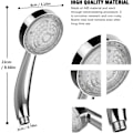 Miniatyrbilde 2 av 5: LED-dusj, dusjhode, fargedusjhode, LED-hånddusj, 7 farger automatisk veksling, universell, krom [GKS]